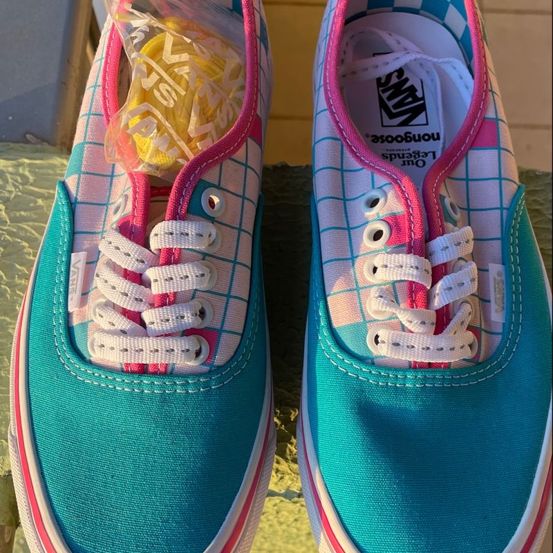 Tenis vans clearance azul e rosa