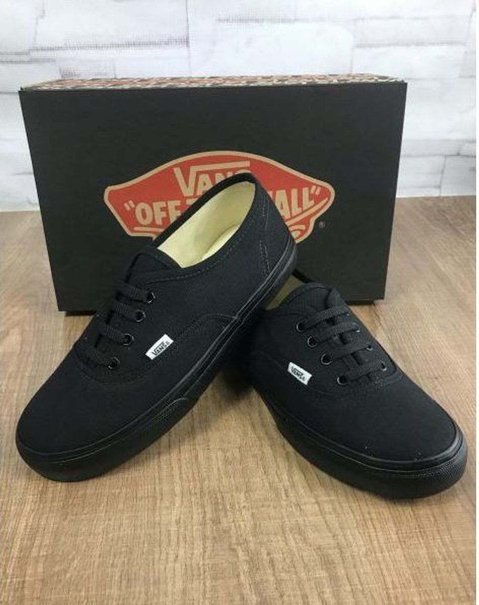 tenis vans authentic todo preto