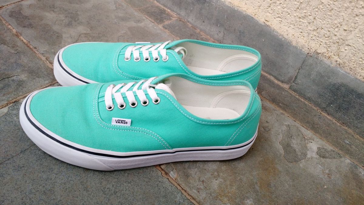 tenis vans old skool verde agua