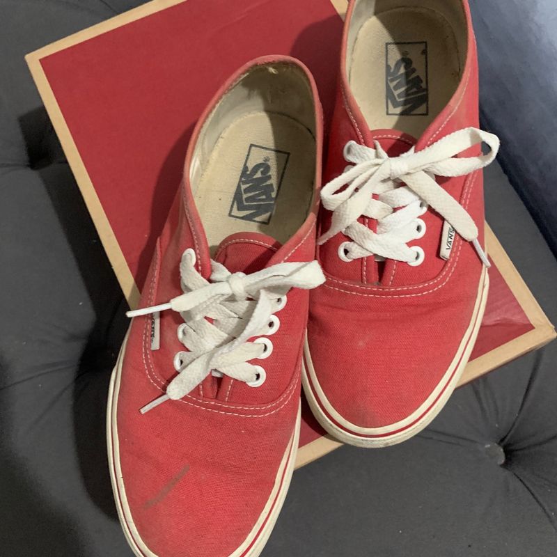 Tenis vans authentic outlet feminino vermelho