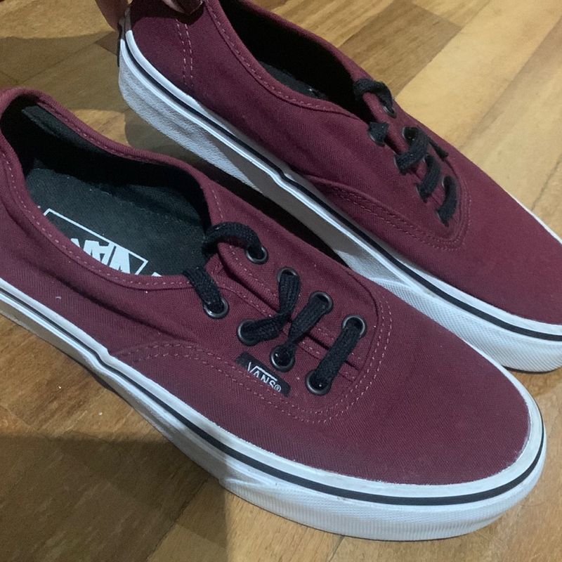 Vans Authentic Vans Feminino Vinho Old Skool Tênis Vans Authentic