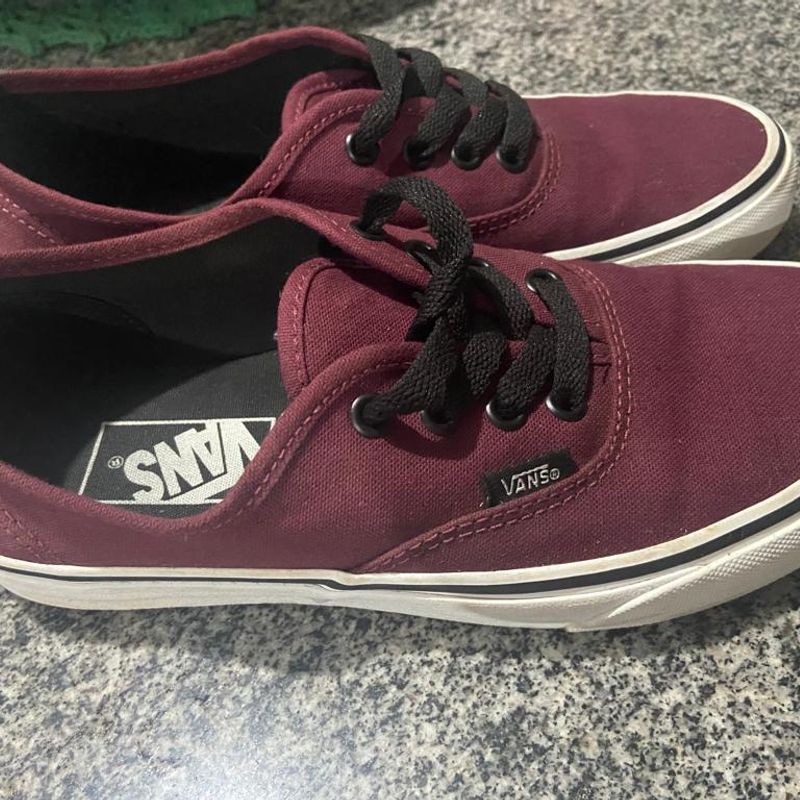 Vans authentic hot sale vinho feminino