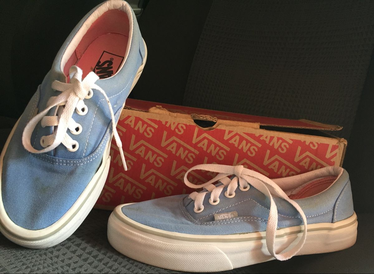 tenis vans azul bebe feminino