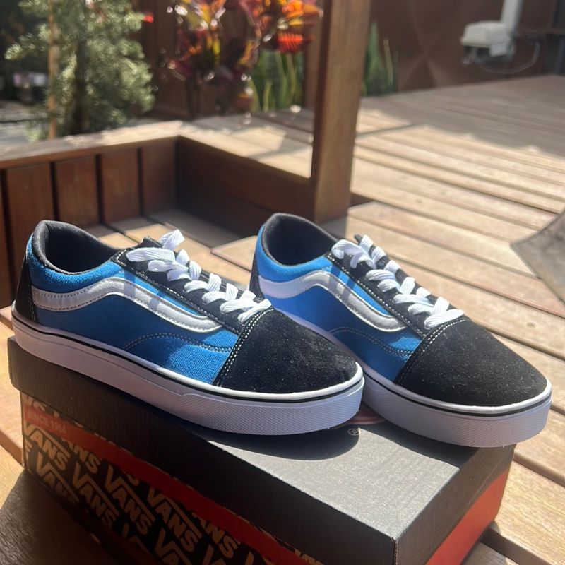 Tênis Vans Azul+branco+preto | Tênis Feminino Vans Usado 90657948 | enjoei