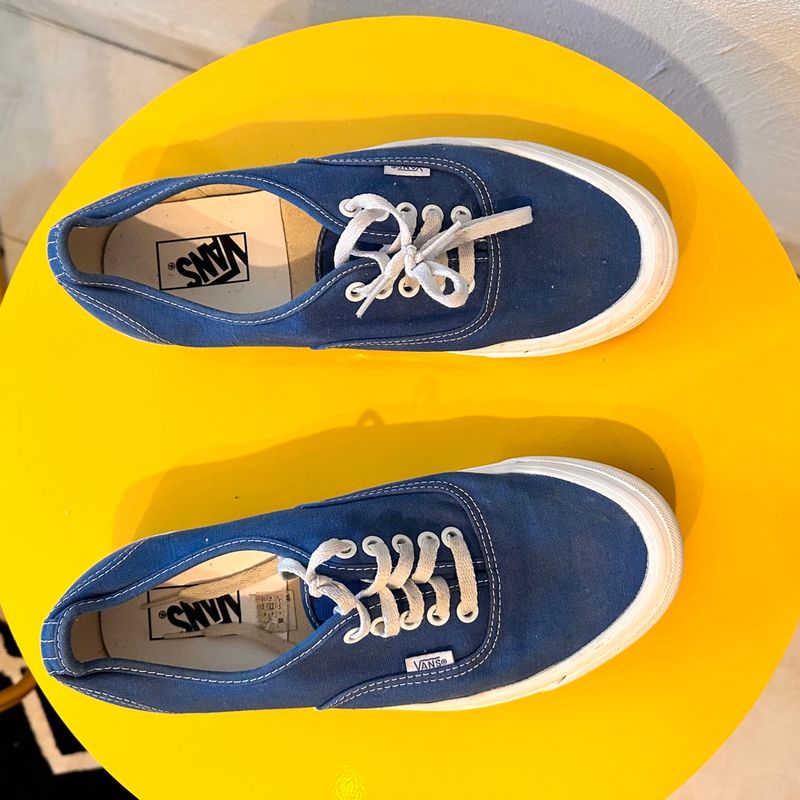 Tenis vans azul outlet e amarelo