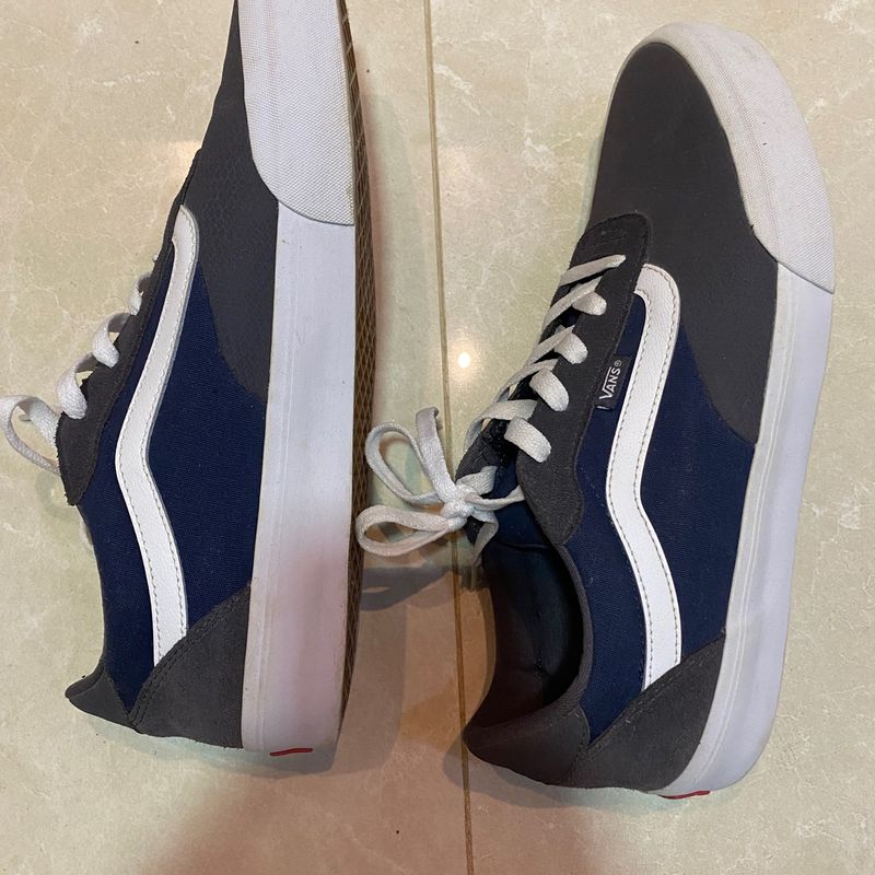 Tenis vans azul e cinza sale