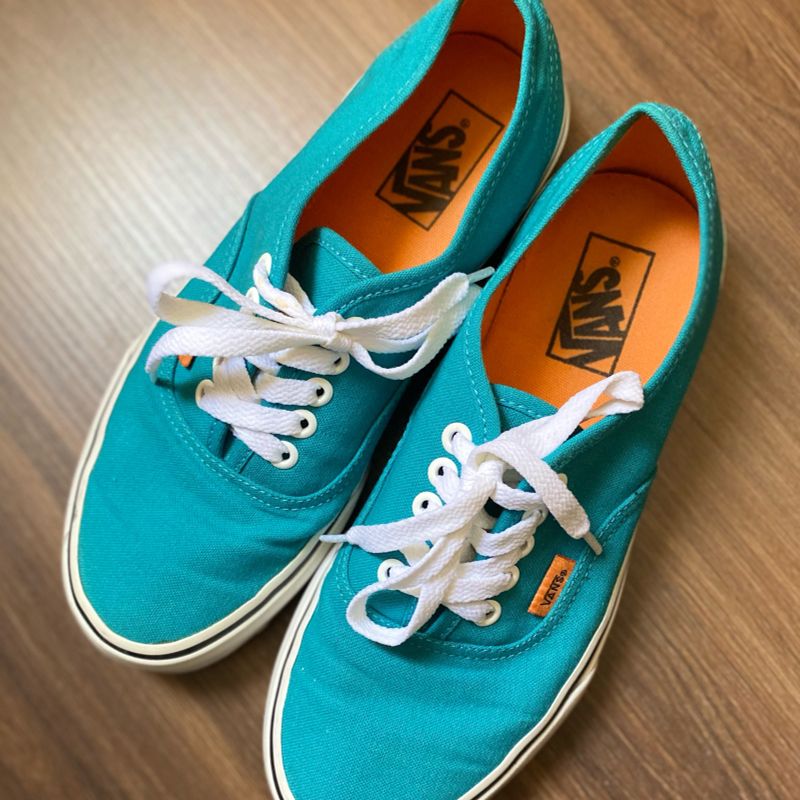 Tenis vans azul discount turquesa