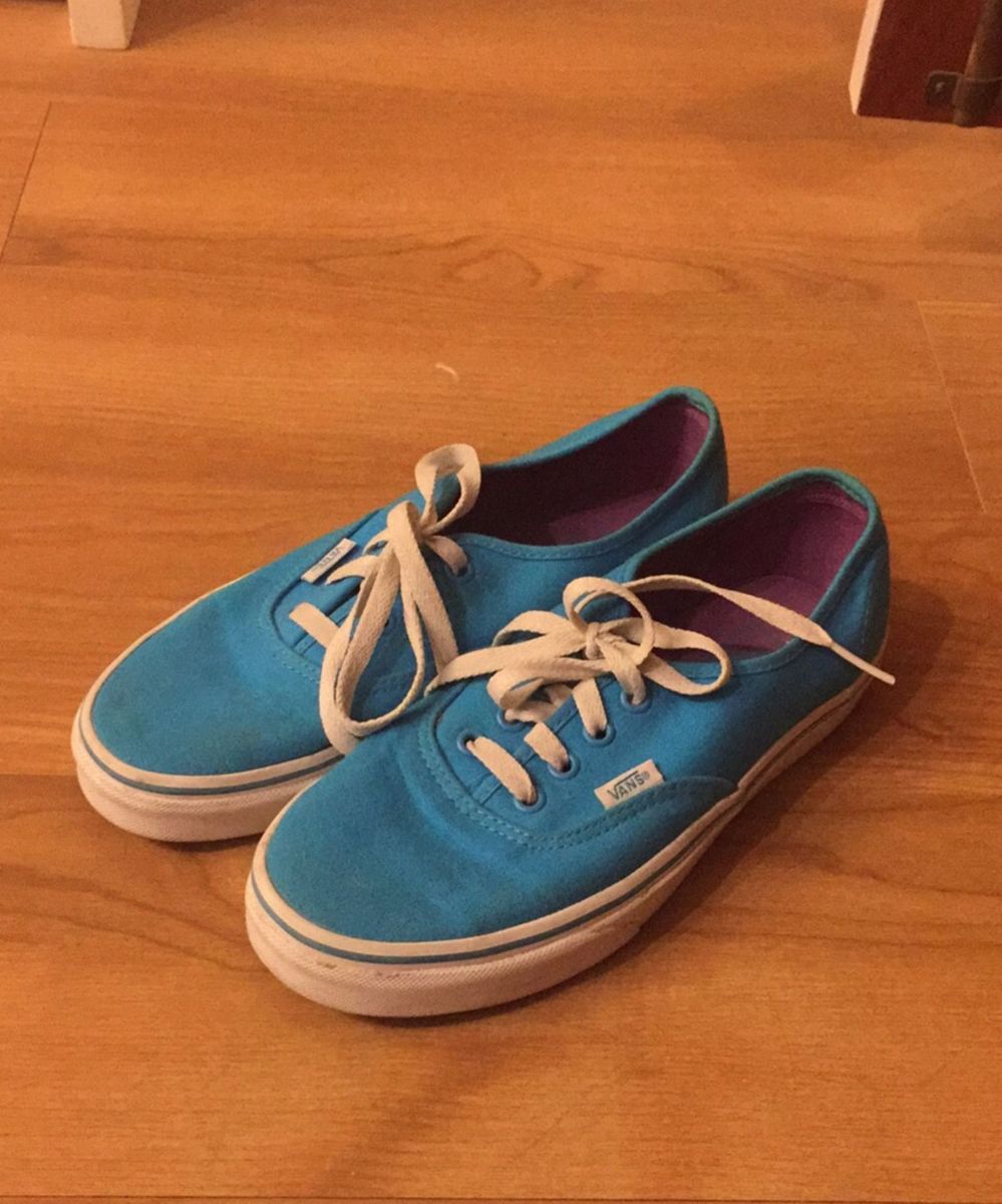 tenis vans azul turquesa