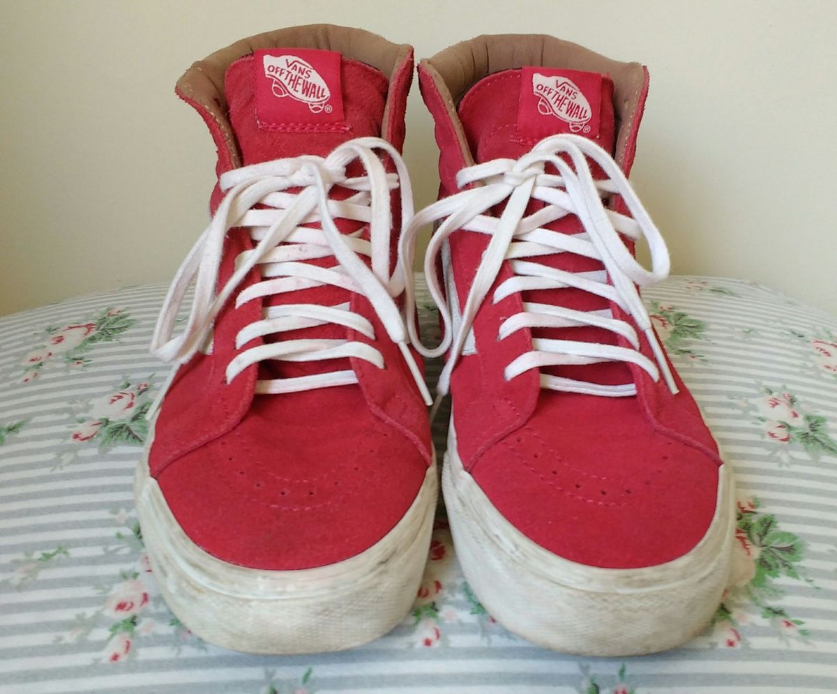vans botinha vermelho