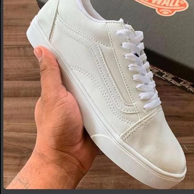 Tenis vans de couro 2024 branco