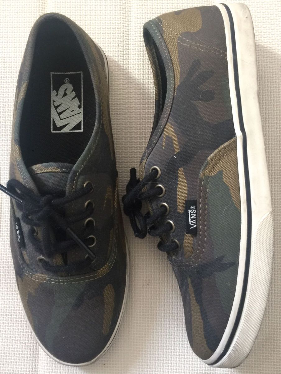 tenis vans camuflado cinza