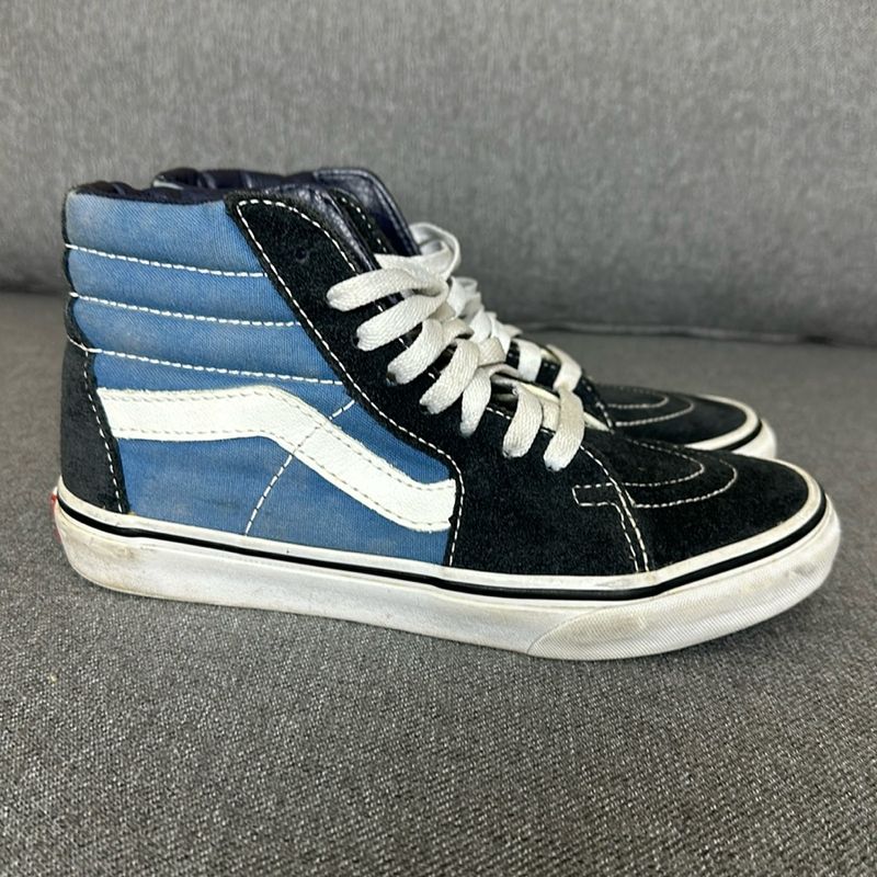 Vans cano hot sale alto azul