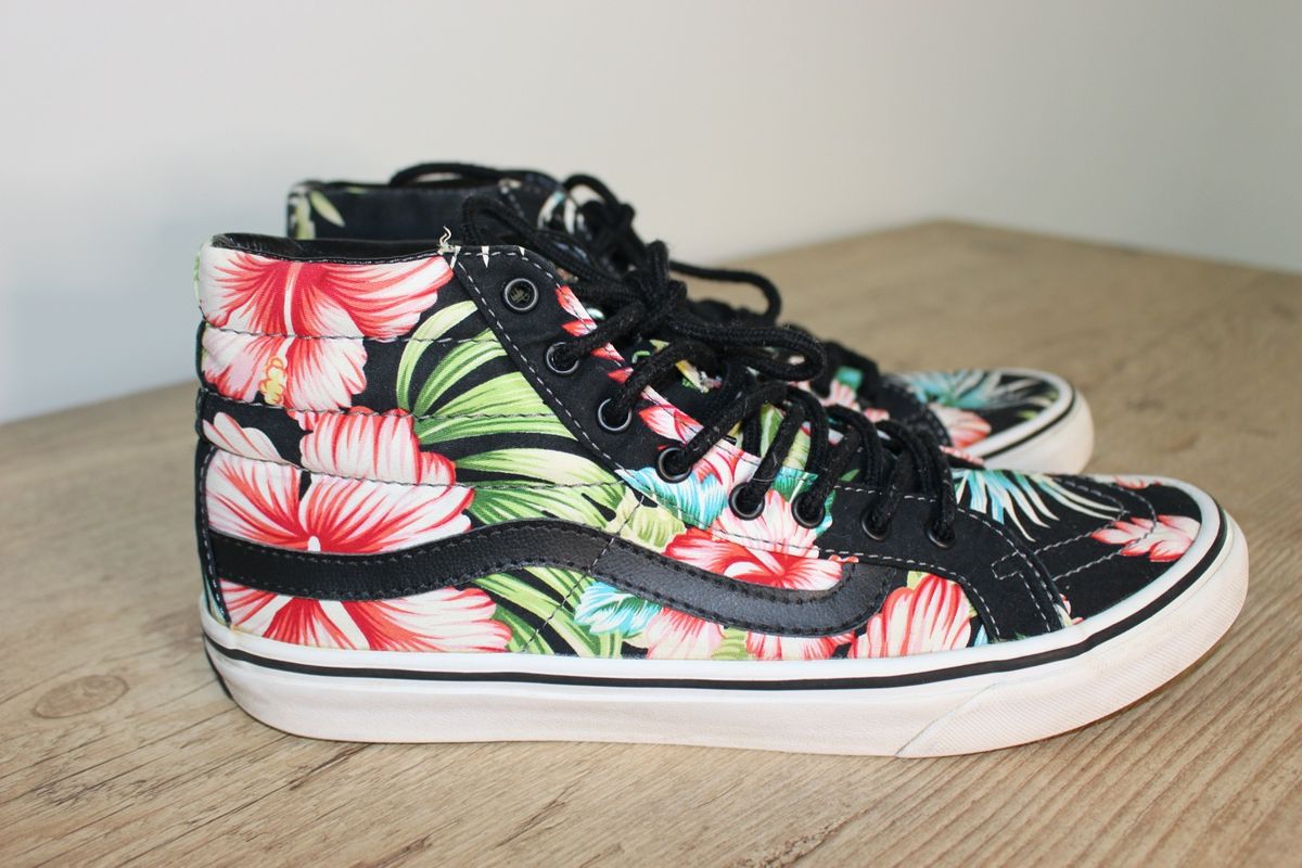 vans florido cano alto
