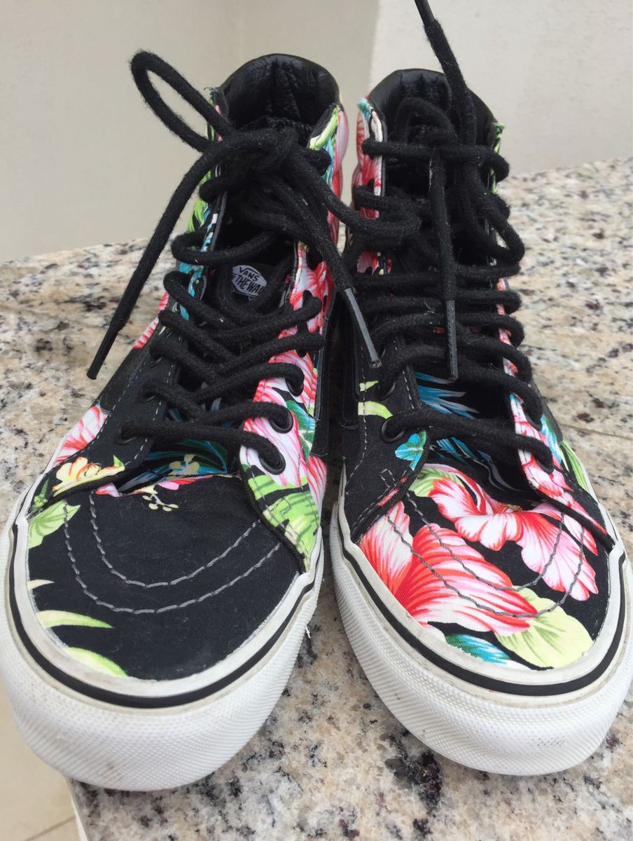 vans florido cano alto
