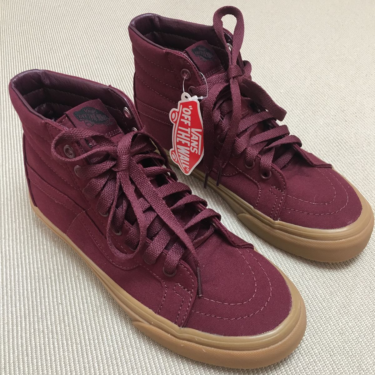 vans cano alto vinho