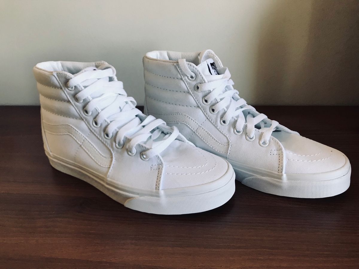 vans branco cano alto