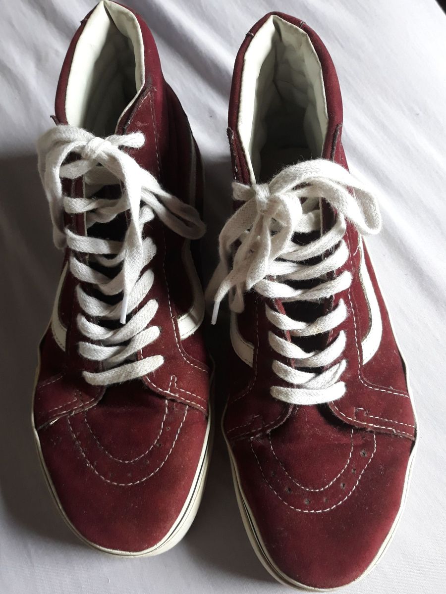 tenis vans cano alto vinho