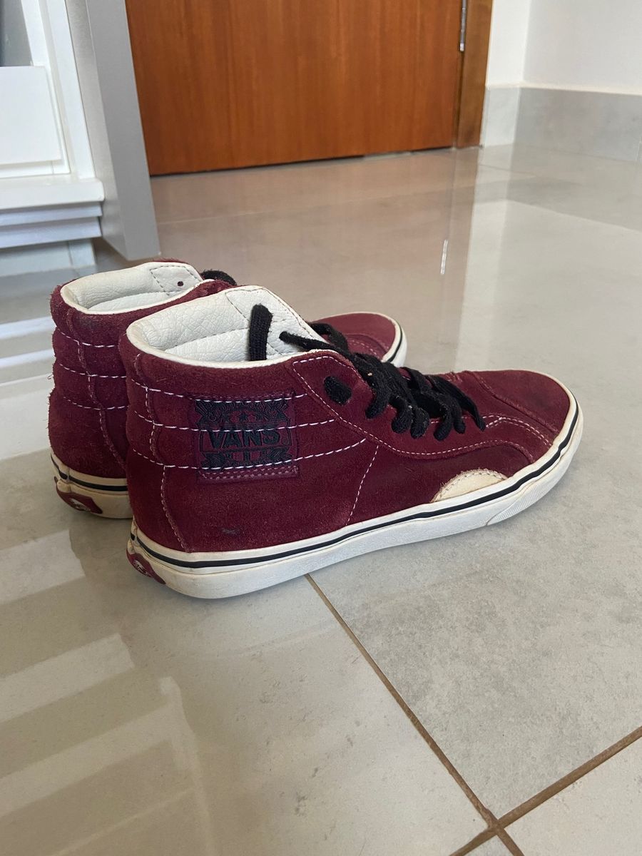 Tenis Vans Cano Alto Vinho T nis Feminino Vans Usado 94777025 enjoei