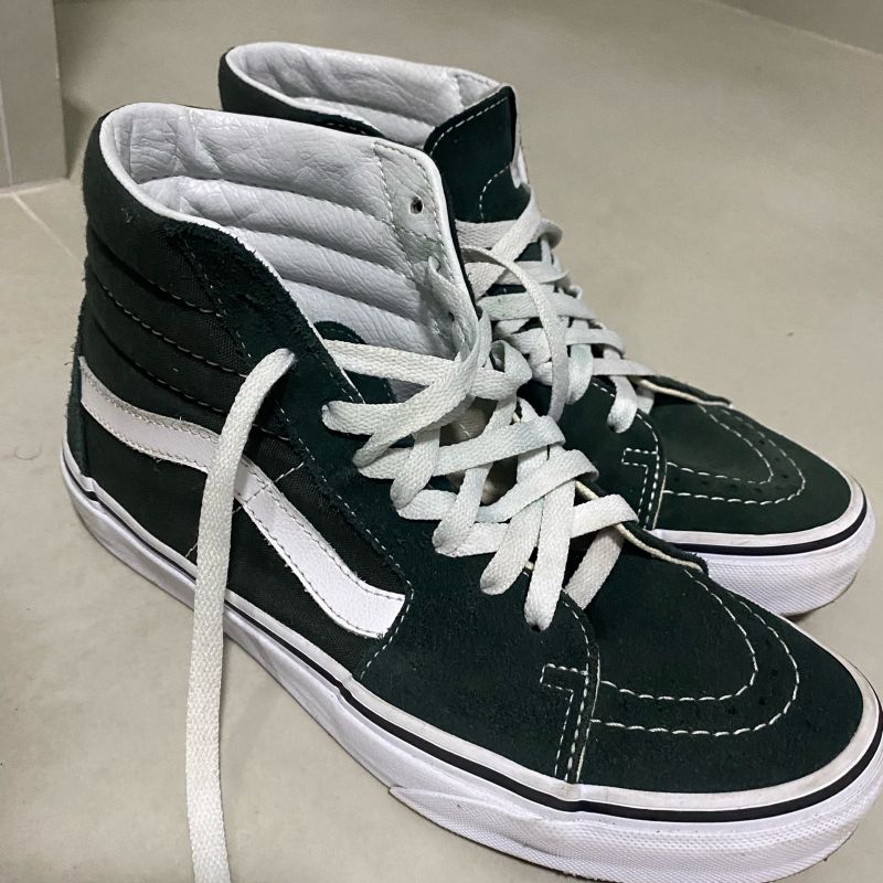 Vans Verde com Detalhe em Couro | Tênis Feminino Vans Usado 89177493 |  enjoei