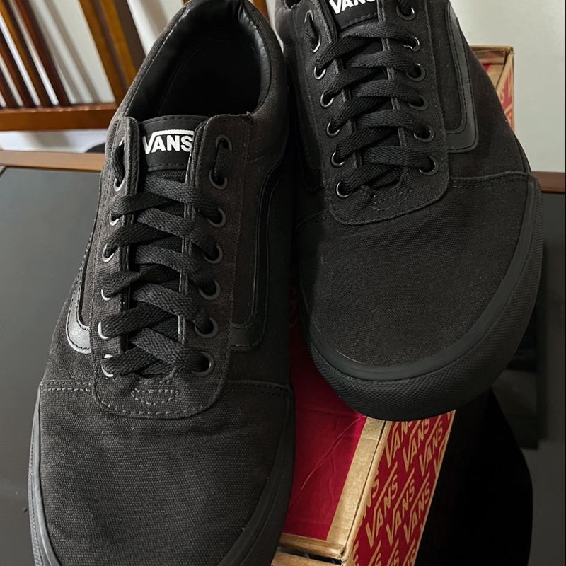 Vans best sale canvas preto