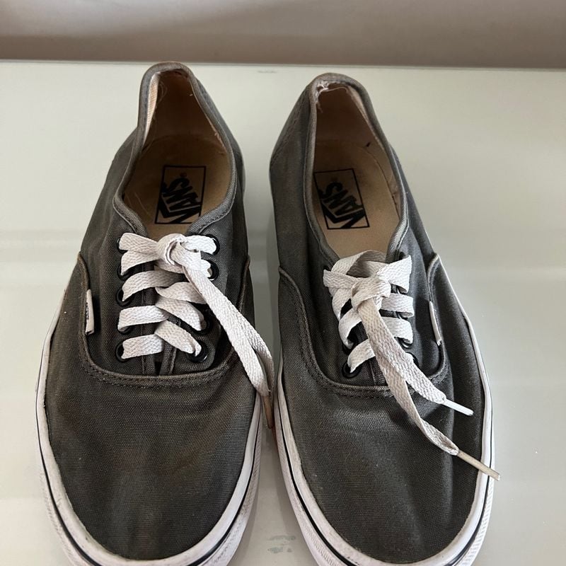 Tênis Vans Cinza com Detalhes, Tênis Feminino Vans Usado 87371208