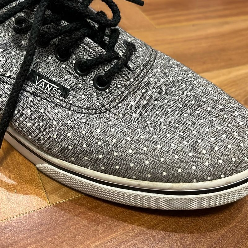 T nis Vans Cinza de Bolinha Branca T nis Feminino Vans Usado