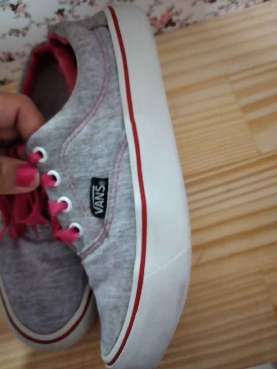 tenis vans feminino cinza e rosa