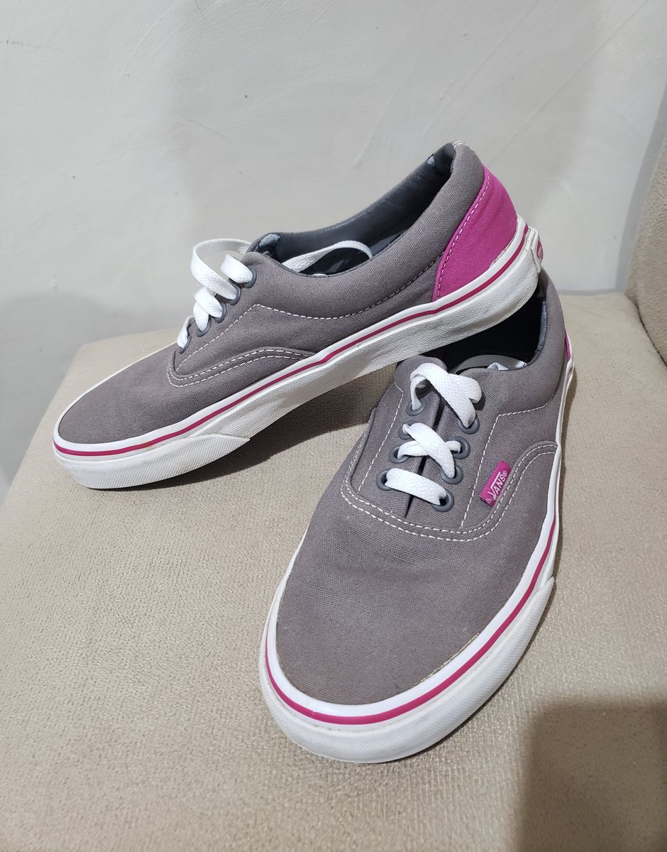 Tênis Vans Cinza e Rosa, Tênis Feminino Vans Usado 39685273