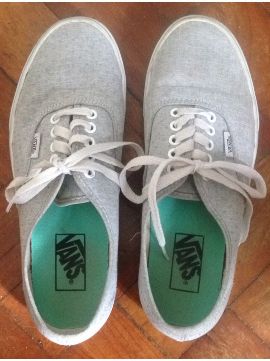 vans cinza com verde