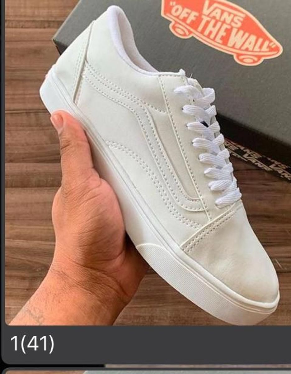 vans era couro branco