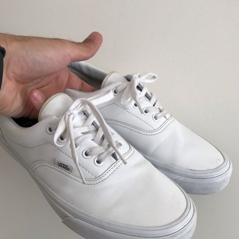 Vans de hot sale couro branco