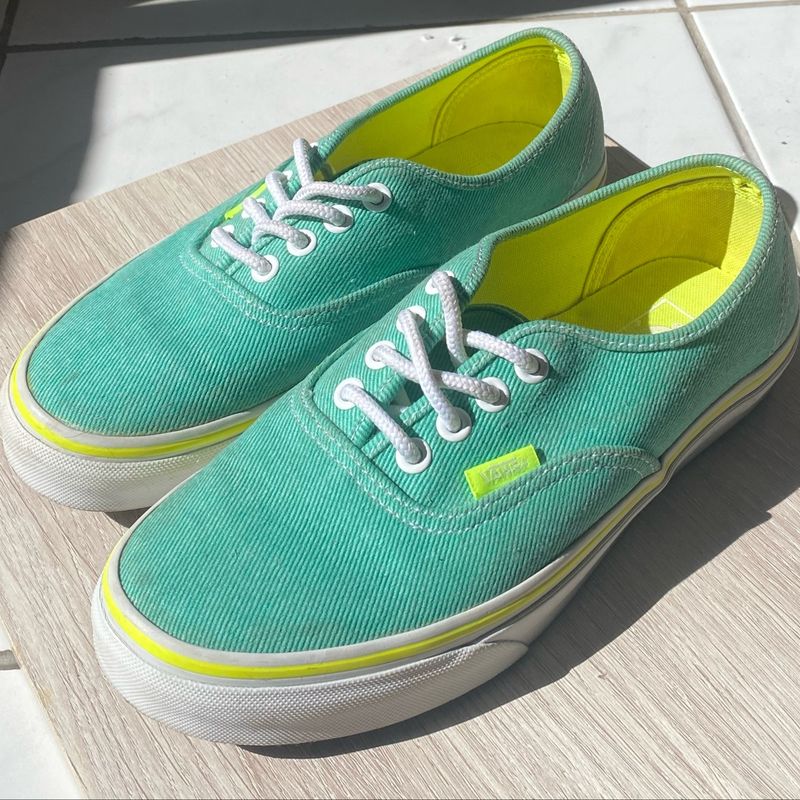 Vans Verde com Detalhe em Couro | Tênis Feminino Vans Usado 89177493 |  enjoei