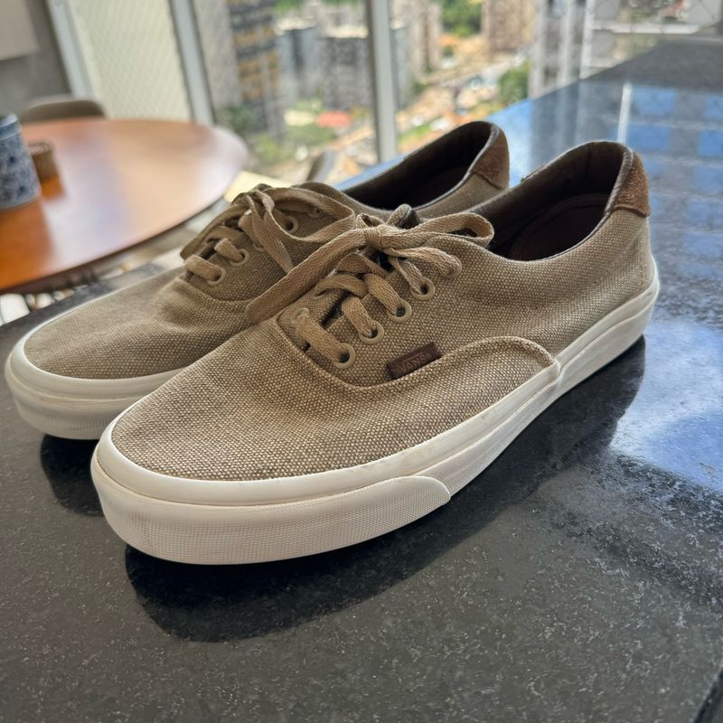 T nis Vans Era Bege Linho T nis Masculino Vans Usado