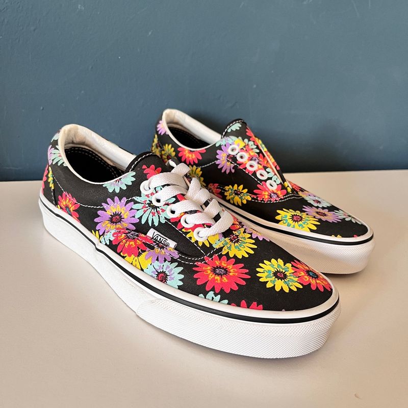 Tenis Vans Feminino Estampado Floral Flores Colorido Vans Nunca Usado 106014742 enjoei