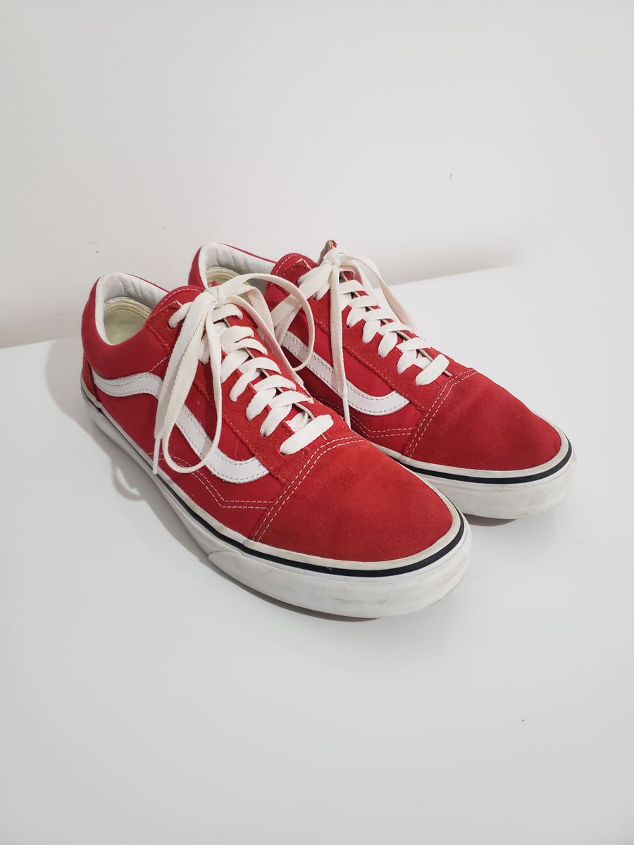 Tênis Vans Old Skool Racing Red White Original | Tênis Masculino Vans ...