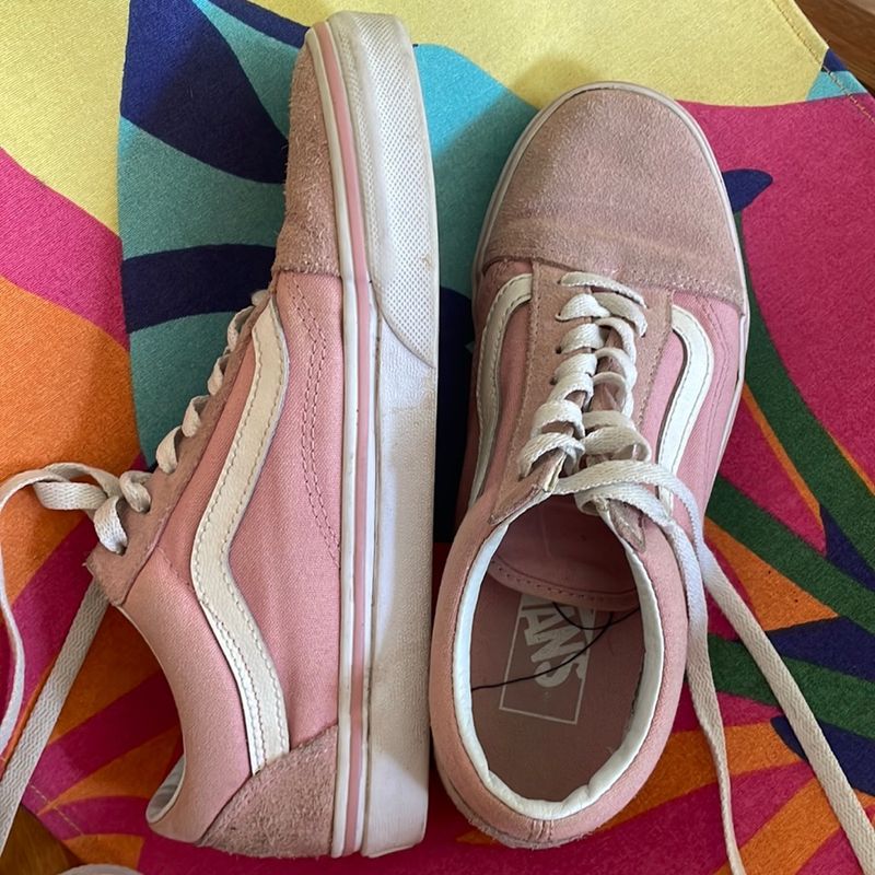 Vans feminino 2024 rosa claro mercadolivre