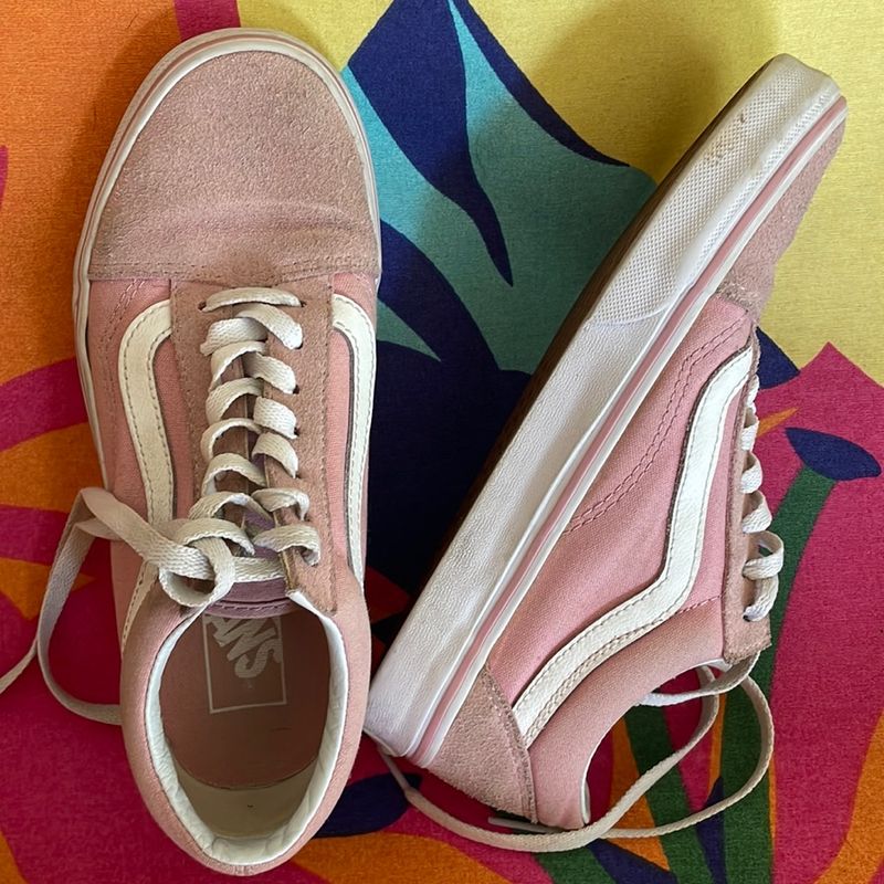 Vans feminino hotsell rosa claro mercadolivre