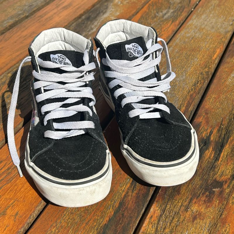 Tenis Vans Infantil Preto Quadriculado Colorido Tam 32 33 Vans Usado 103953425 enjoei