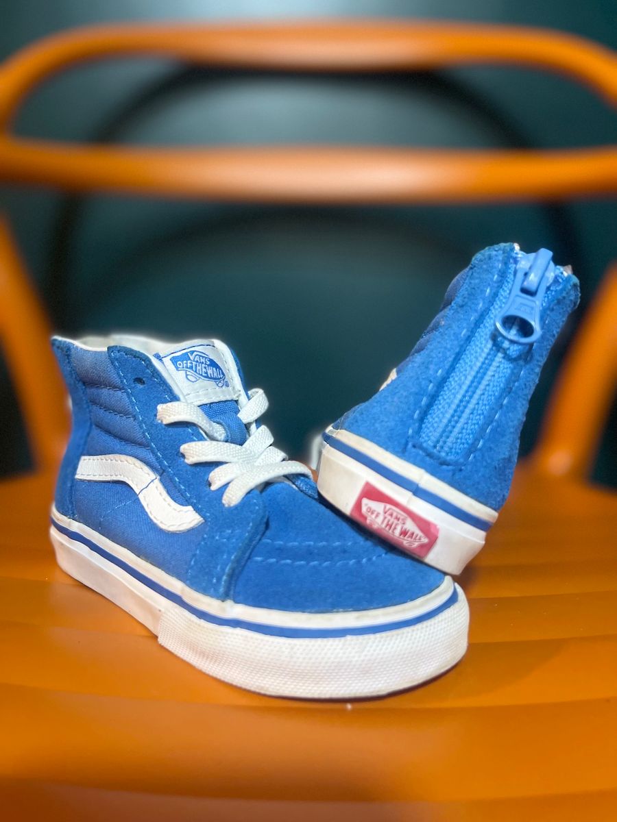 Tenis vans outlet cano alto azul