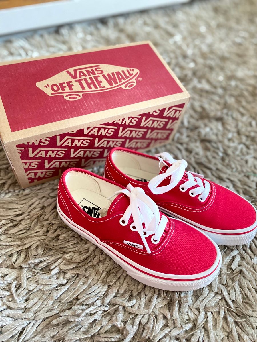 Vans infantil hot sale vermelho