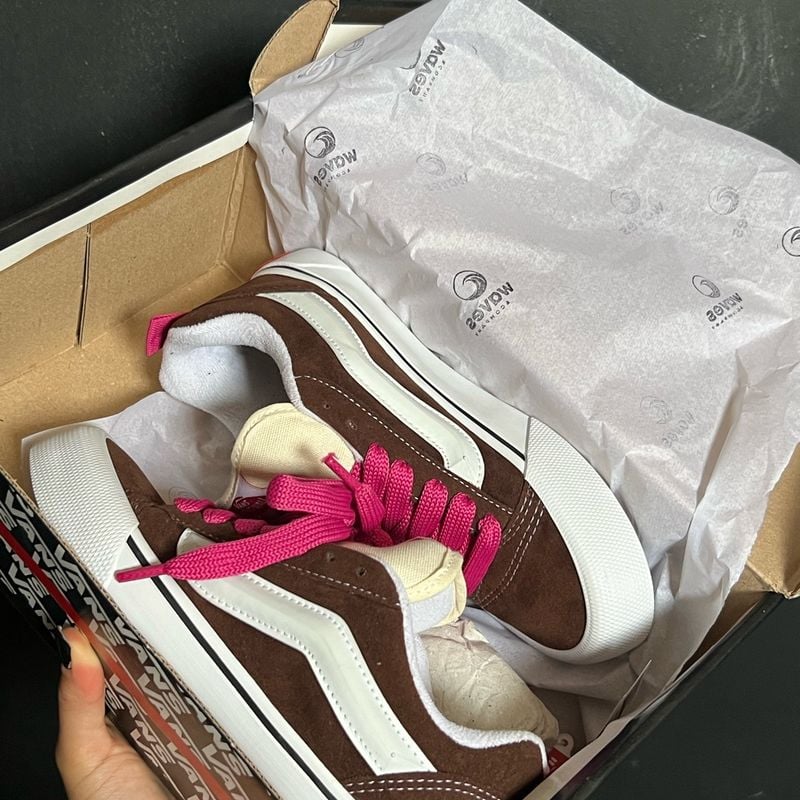 Tenis Vans Knu Skool Cadarço Rosa Vans Nunca Usado 109085854