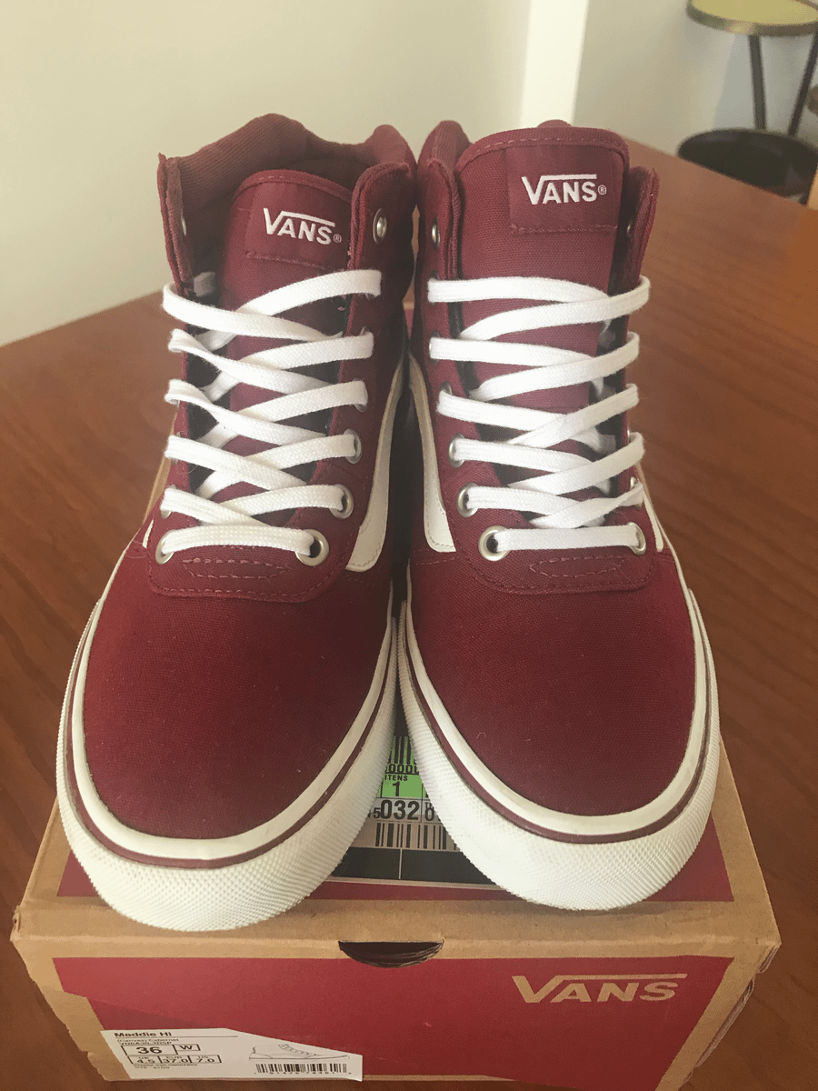 tênis vans maddie hi vinho
