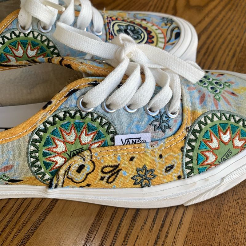 Tênis Vans Novinho de Tecido Estampado Tênis Feminino Vans Nunca