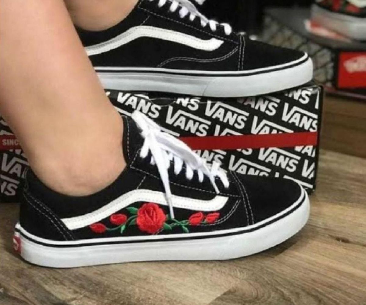 tenis vans feminino floral