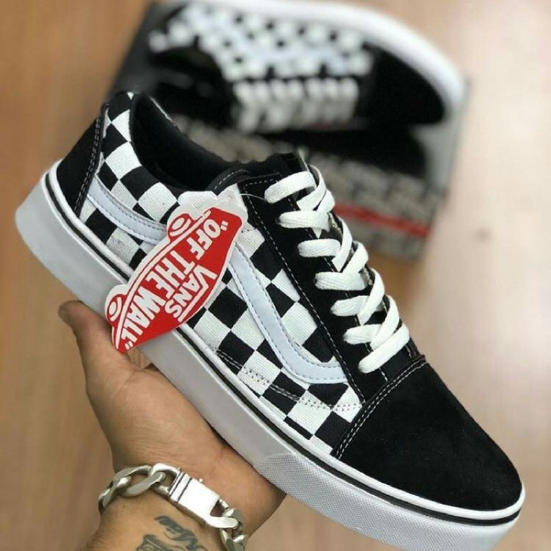 Vans store preto xadrez