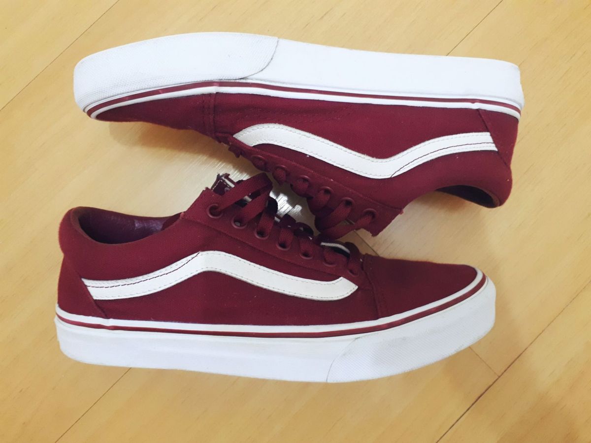 vans old skool vermelho vinho