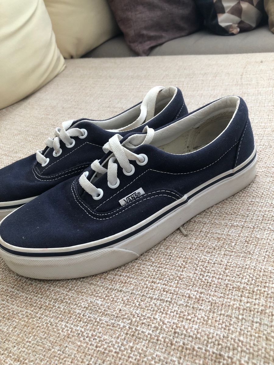 Vans Azul+preto+branco | Tênis Feminino Vans Usado 90657867 | enjoei