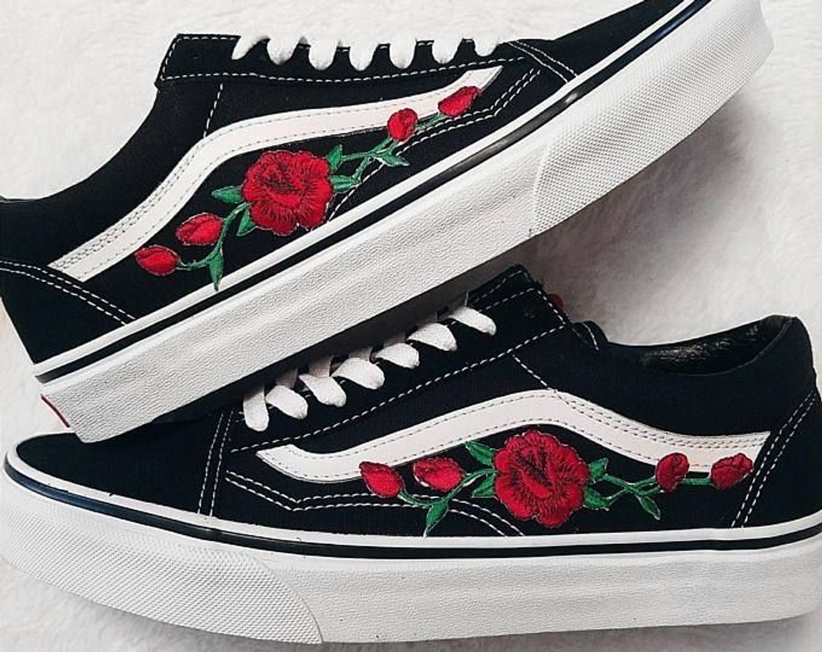 tênis vans old skool floral feminino