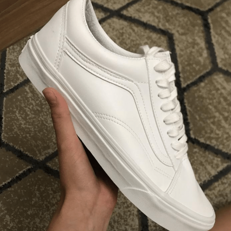 Vans Feminino TÃªnis Authentic Vans Branco Couro Tenis Vans