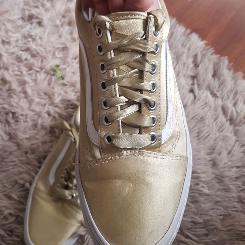 Tenis vans feminino sales dourado